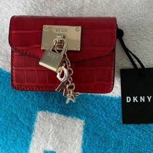 Red Crocodile 🐊 Leather DKNY small mini purse
